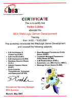 BEA WebLogic Server Development Certificate