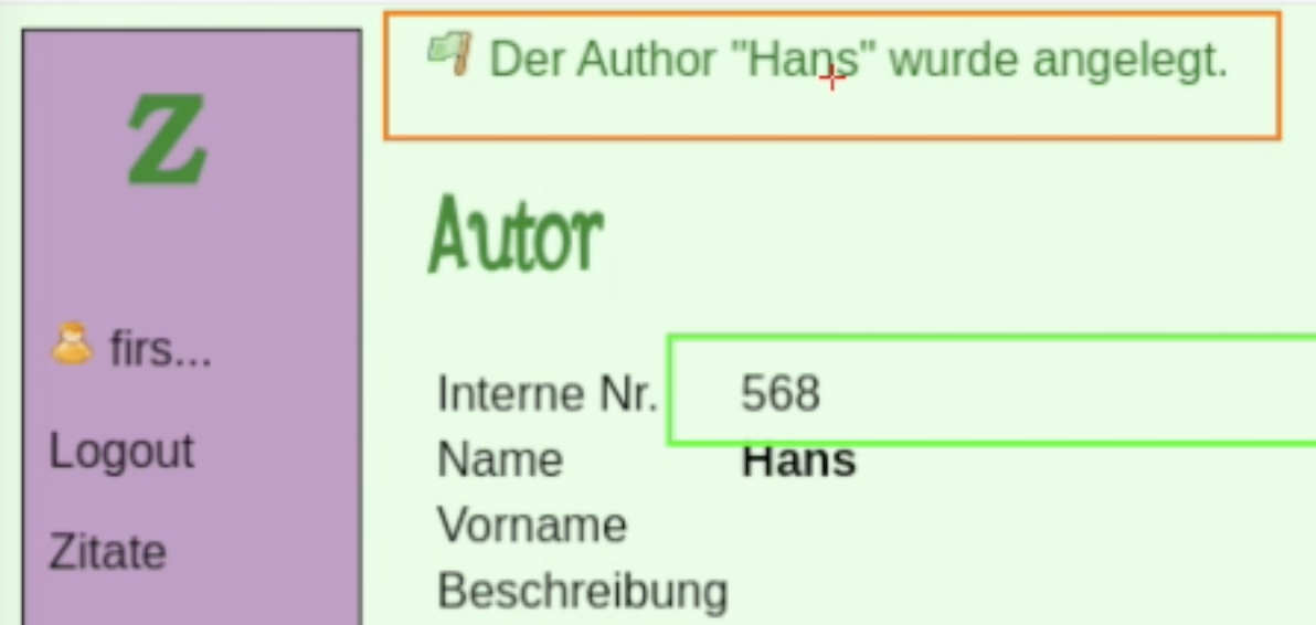 Screenshot-Ausschnitt zum automatiertes Testen mit OCR